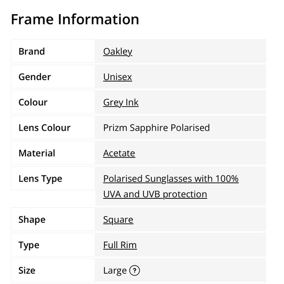 Oakley Ojector Polarized Sunglasses Grey Ink Frame w/ Prizm Sapphire Lenses - Picture 8 of 16